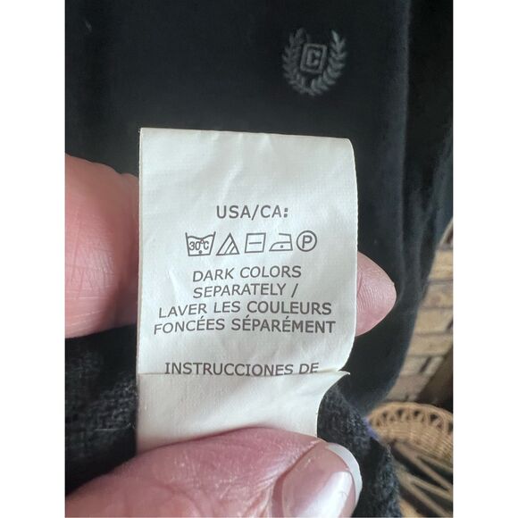 Chaps Navy Blue V-Neck Knit Cashmere Long Sleeve Pullover Sweater Men's Size Lar - Picture 4 of 9